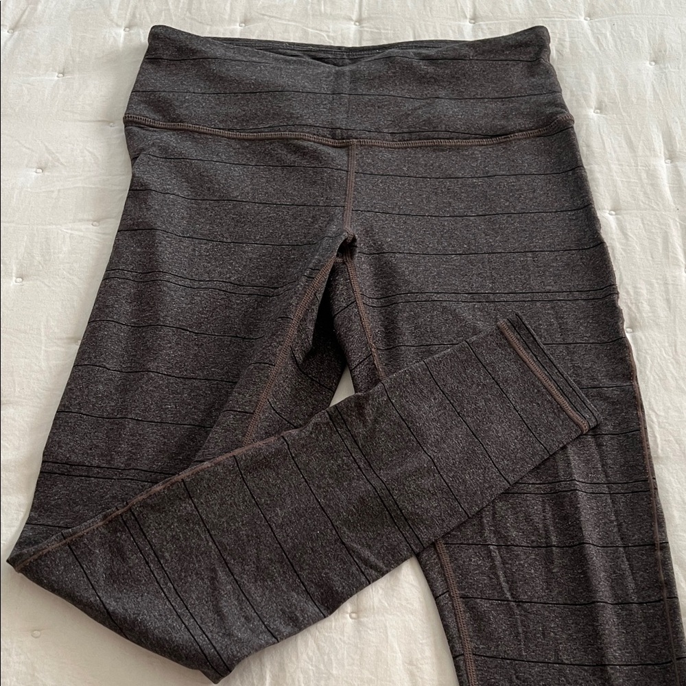 Prana Brown Striped Leggings